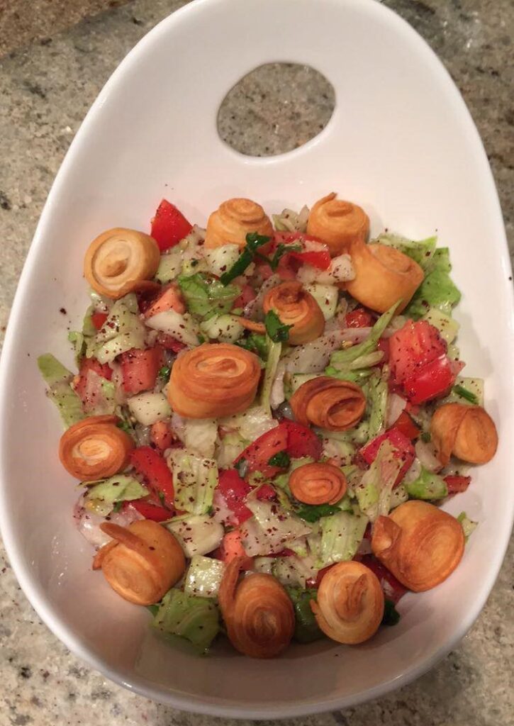 Fattoush salad mediterranean recipe