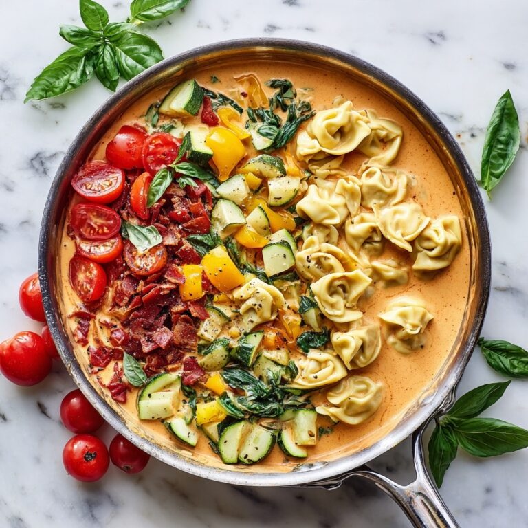 Creamy Chicken Tortellini with Veggies Recipe