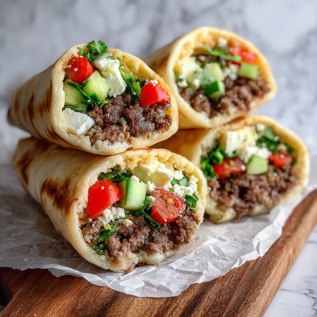 Mediterranean Ground Chicken Pitas Recipe - Recipe Image