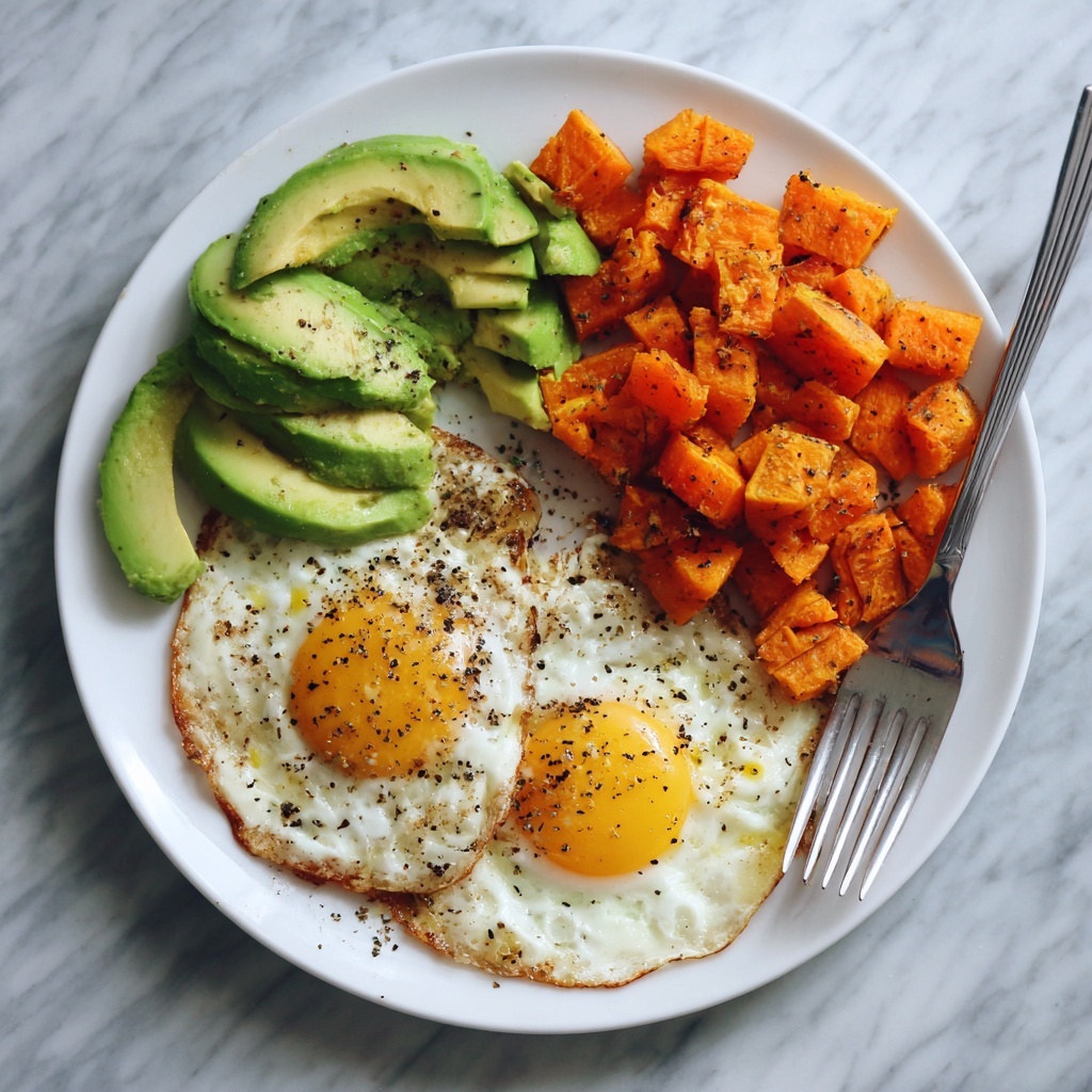 Soft Scramble and Roasted Sweet Potato Plate Recipe - Recipe Image