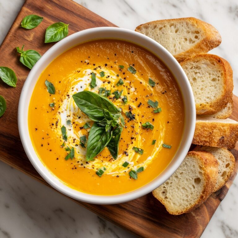 Creamy Roasted Tomato Basil Soup Recipe