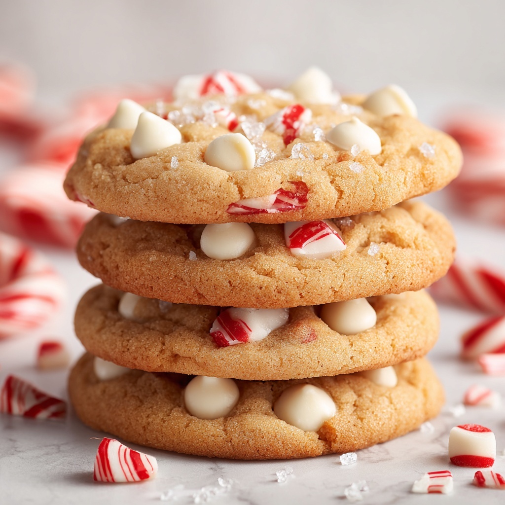 White Chocolate Candy Cane Cookies Recipe - Recipe Image