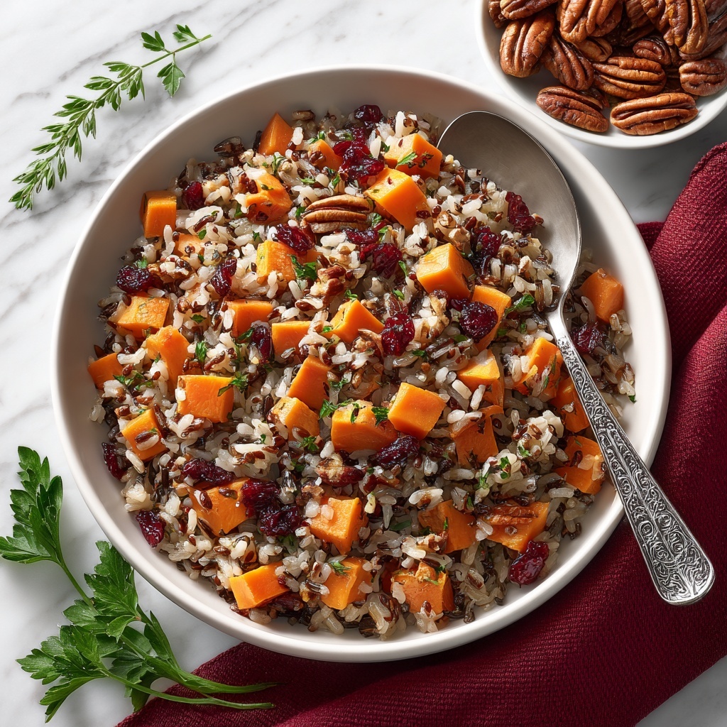 Cranberry Pecan Sweet Potato Wild Rice Pilaf Recipe - Recipe Image