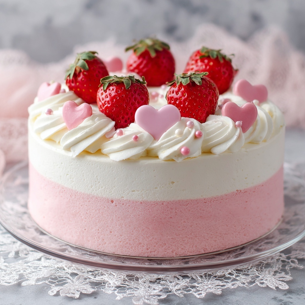 Red Velvet Strawberry Cake with Cream Cheese Frosting and Strawberry Coulis Recipe - Recipe Image