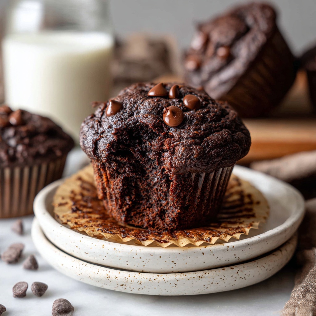 Copycat Costco Double Chocolate Muffins Recipe - Recipe Image