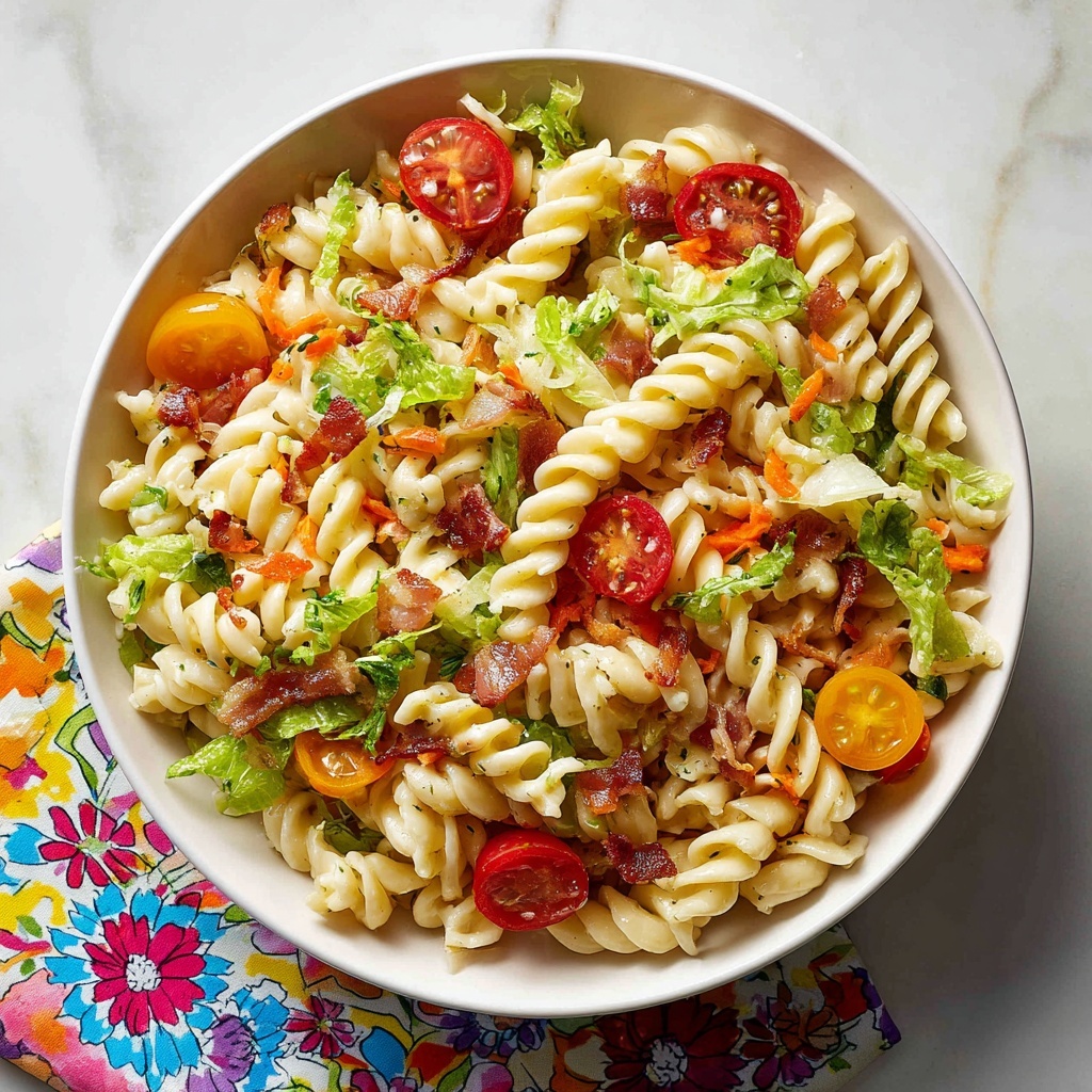 Easy Ranch BLT Pasta Salad Recipe - Recipe Image