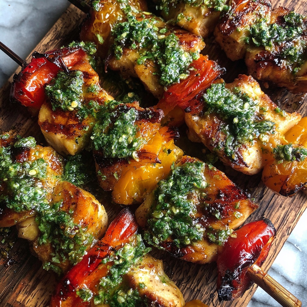 Chicken Pesto Kabobs Recipe - Recipe Image