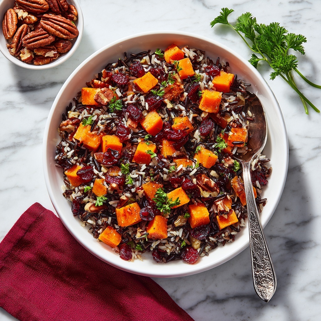 Cranberry Pecan Sweet Potato Wild Rice Pilaf Recipe - Recipe Image
