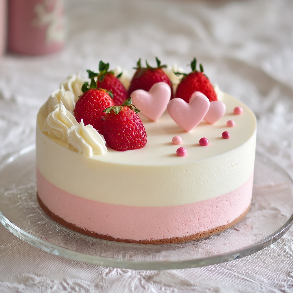 Red Velvet Strawberry Cake with Cream Cheese Frosting and Strawberry Coulis Recipe - Recipe Image