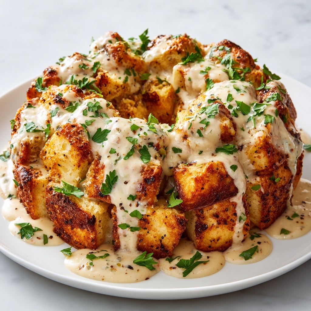 Chicken Alfredo Monkey Bread Recipe - Recipe Image