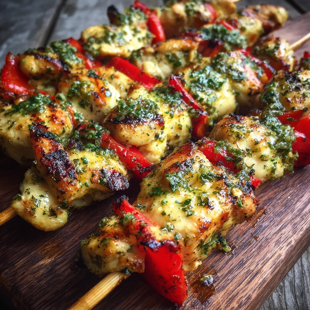 Chicken Pesto Kabobs Recipe - Recipe Image