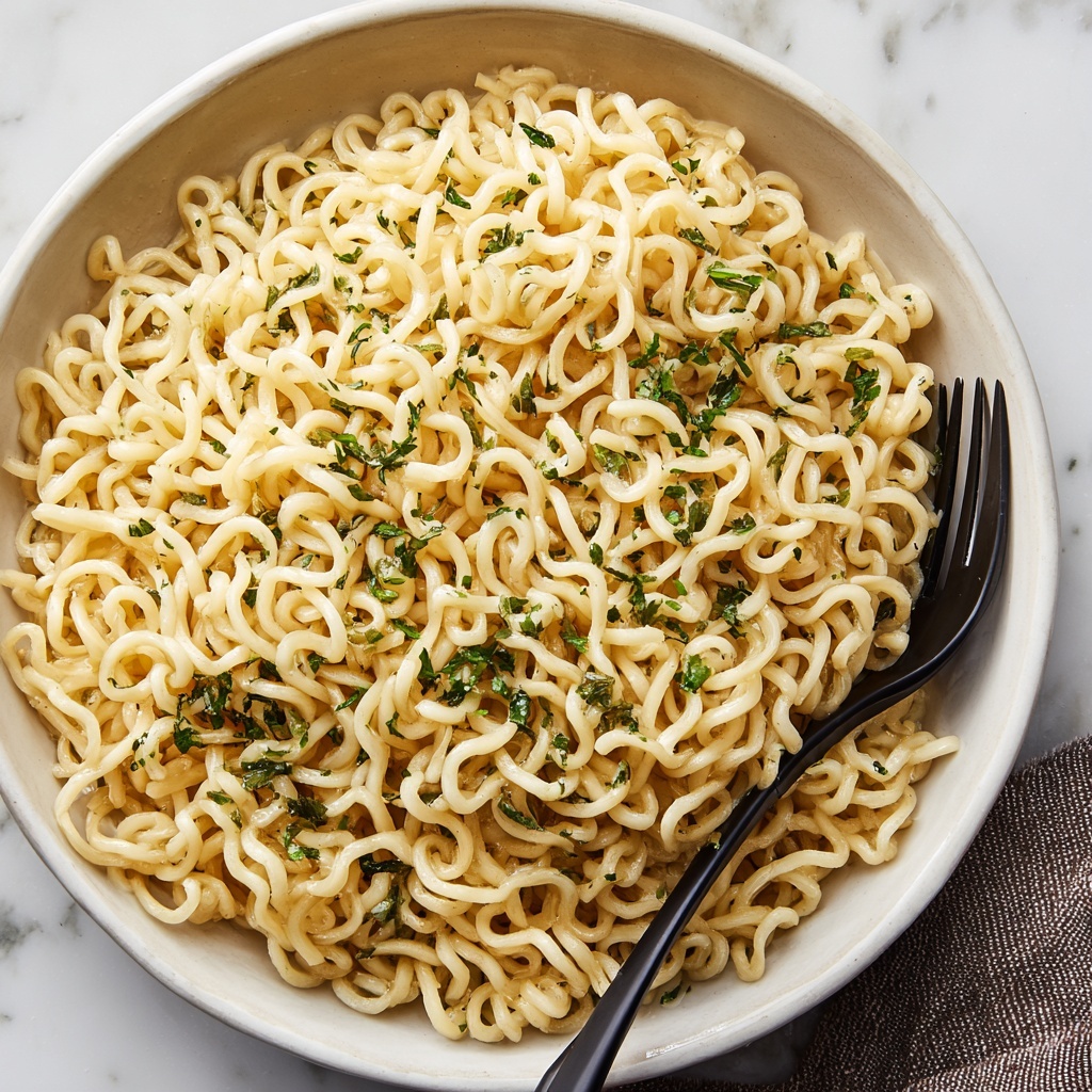 Garlic Butter Ramen Noodles Recipe - Recipe Image