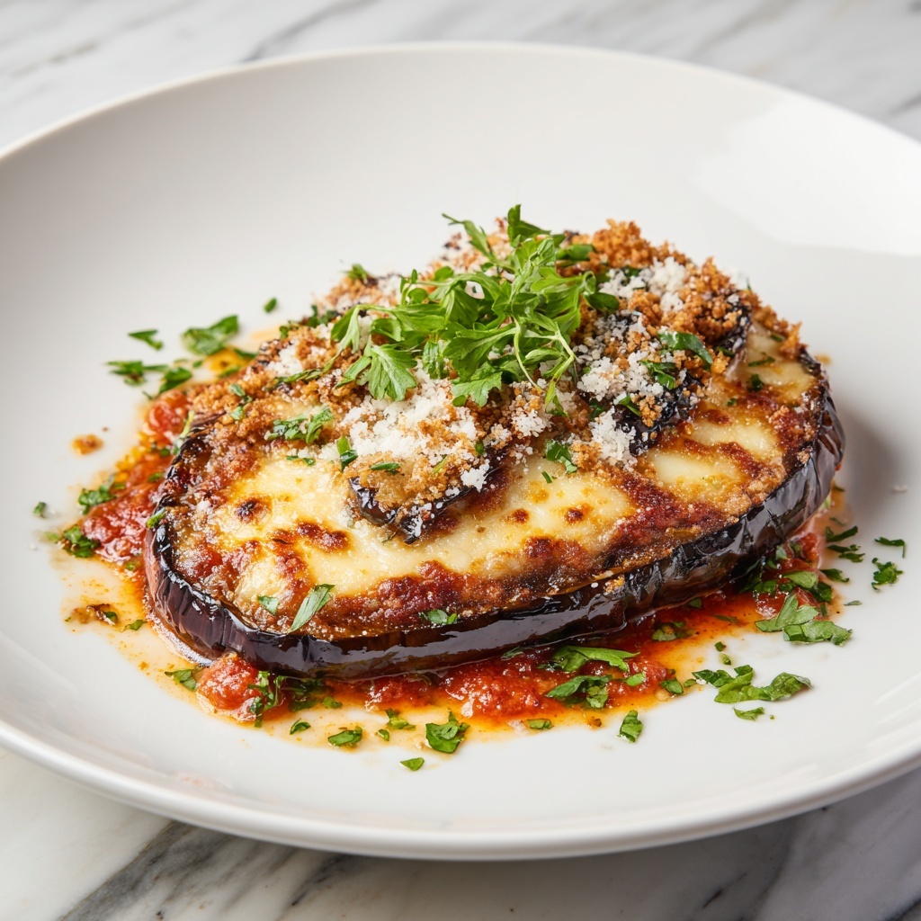 Crispy Air Fryer Eggplant Parmesan Recipe - Recipe Image