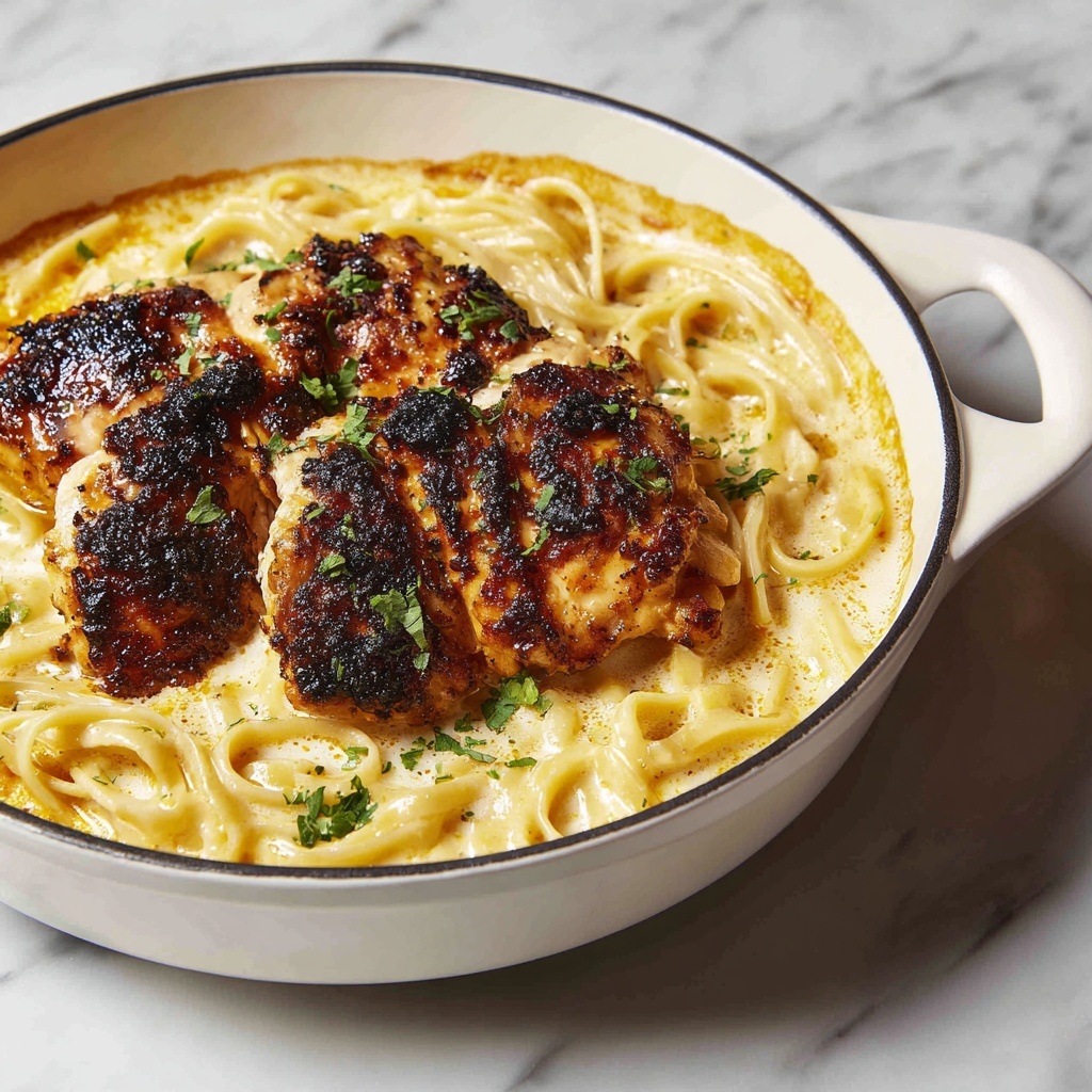 Blackened Cajun Chicken Alfredo Recipe - Recipe Image