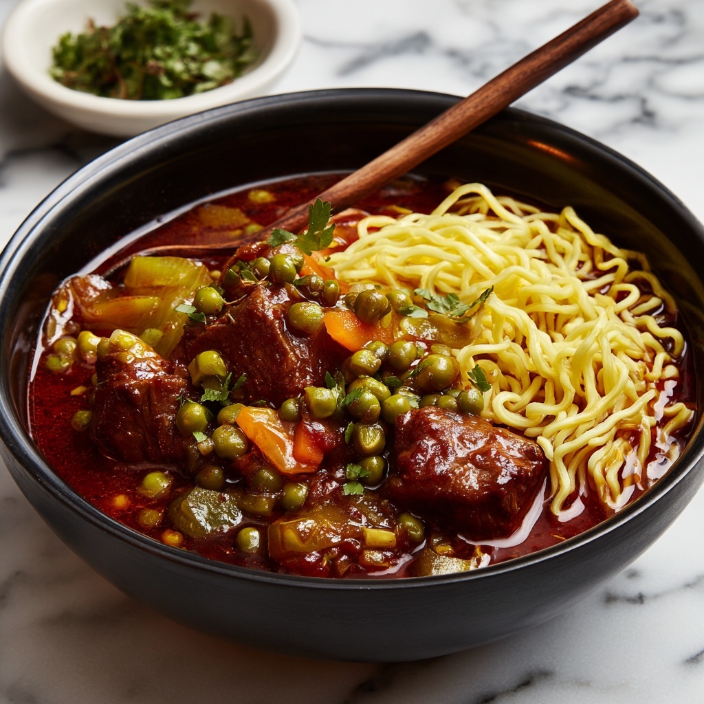 Vegetable Beef Noodle Soup Recipe - Recipe Image