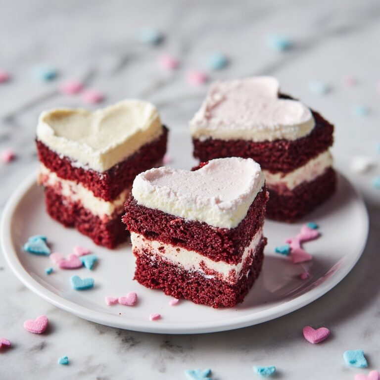 Red Velvet Brownie Hearts Recipe
