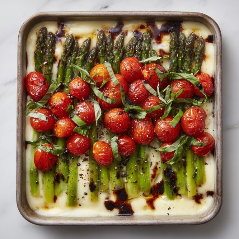 Parmesan Roasted Asparagus with Tomatoes and Balsamic Recipe