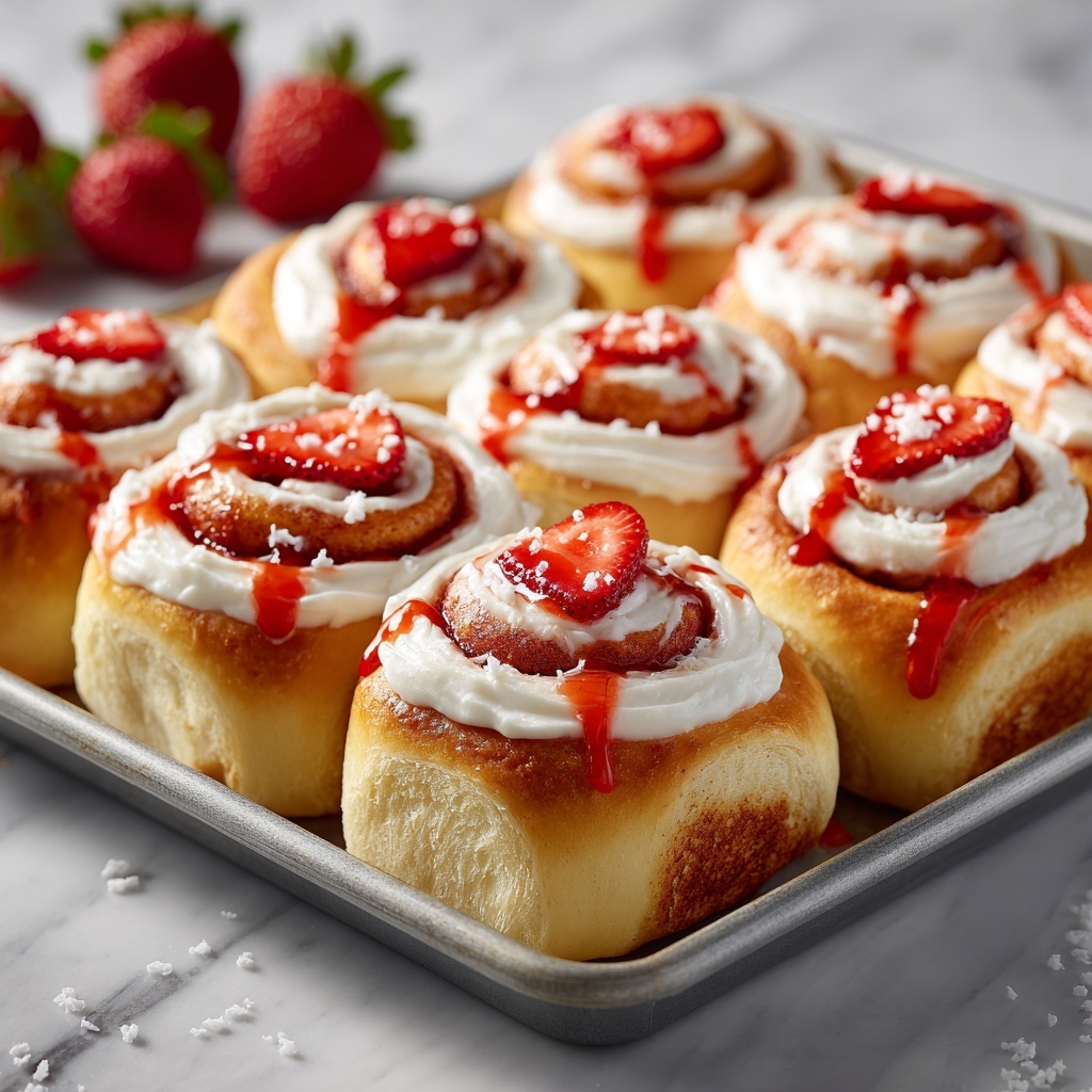 Strawberry Cheesecake Cinnabon Rolls Recipe - Recipe Image