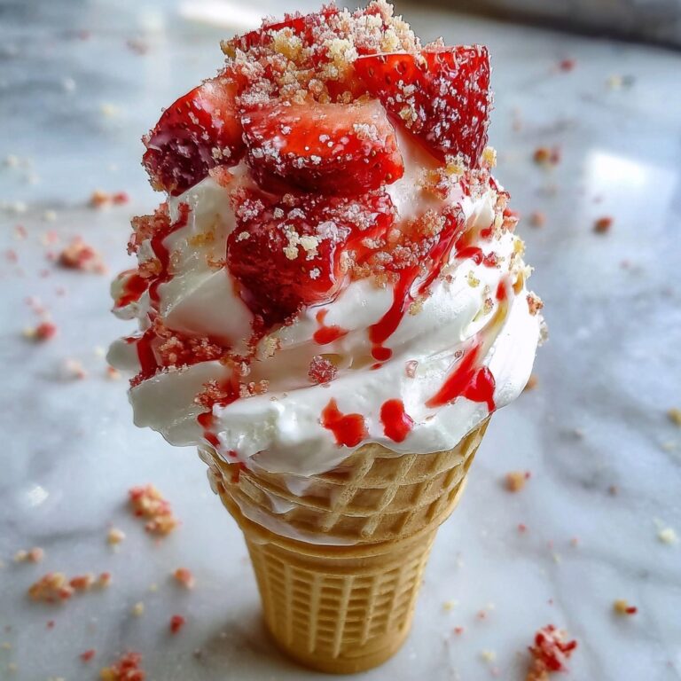 Strawberry Crunch Cheesecake Cones Recipe