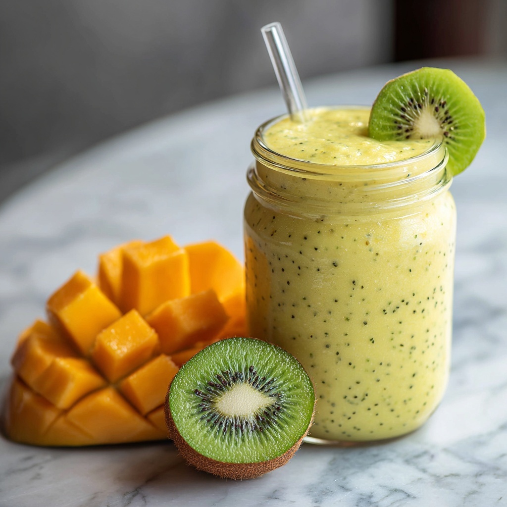 Mango Kiwi Smoothie Recipe - Recipe Image
