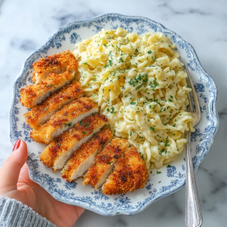 Crispy Chicken with Creamy Pasta Recipe