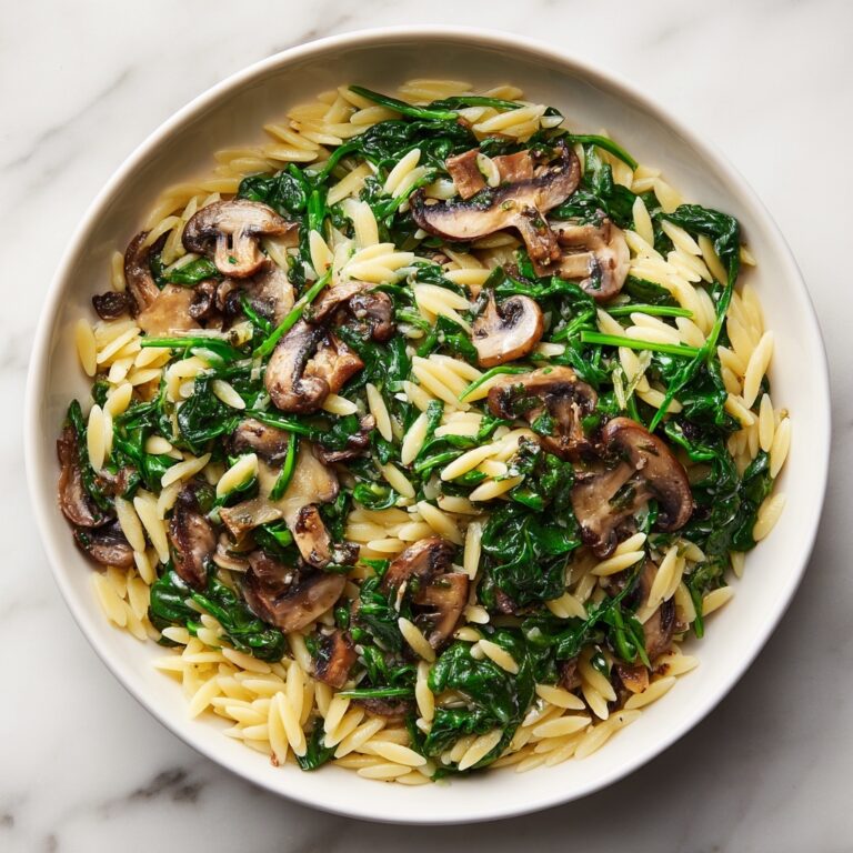 Mushroom and Spinach Orzo Recipe