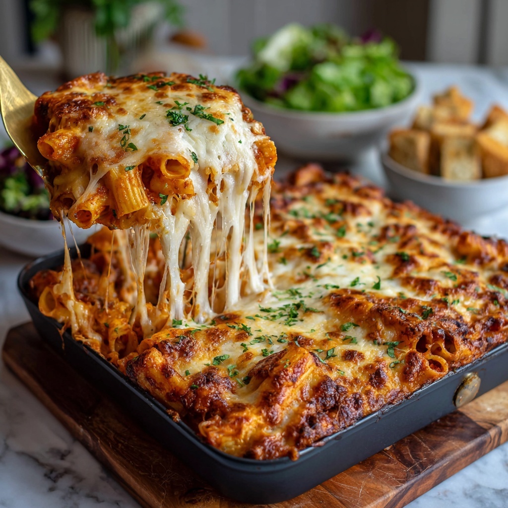 Cheesy Baked Rigatoni Recipe - Recipe Image
