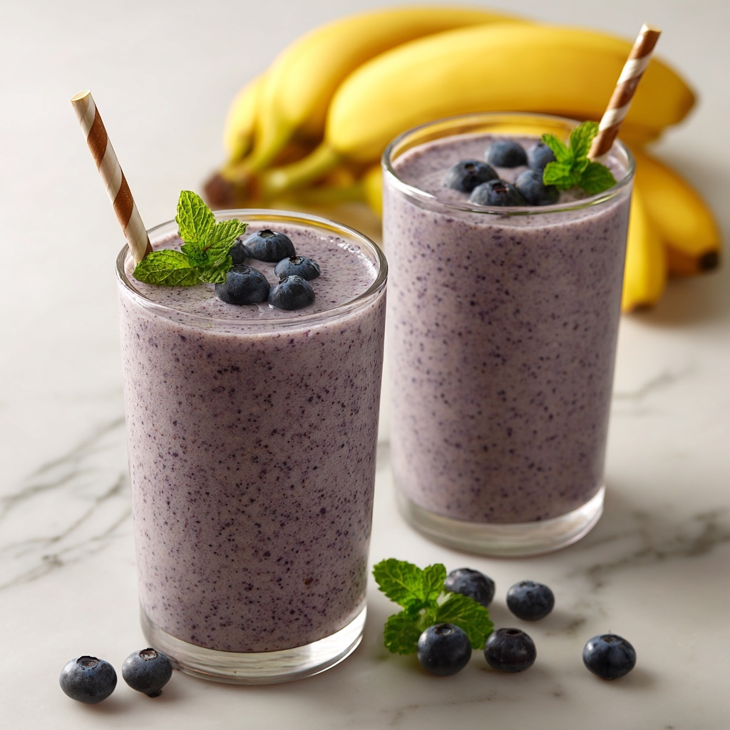 Vegan Blueberry Banana Smoothie Recipe - Recipe Image