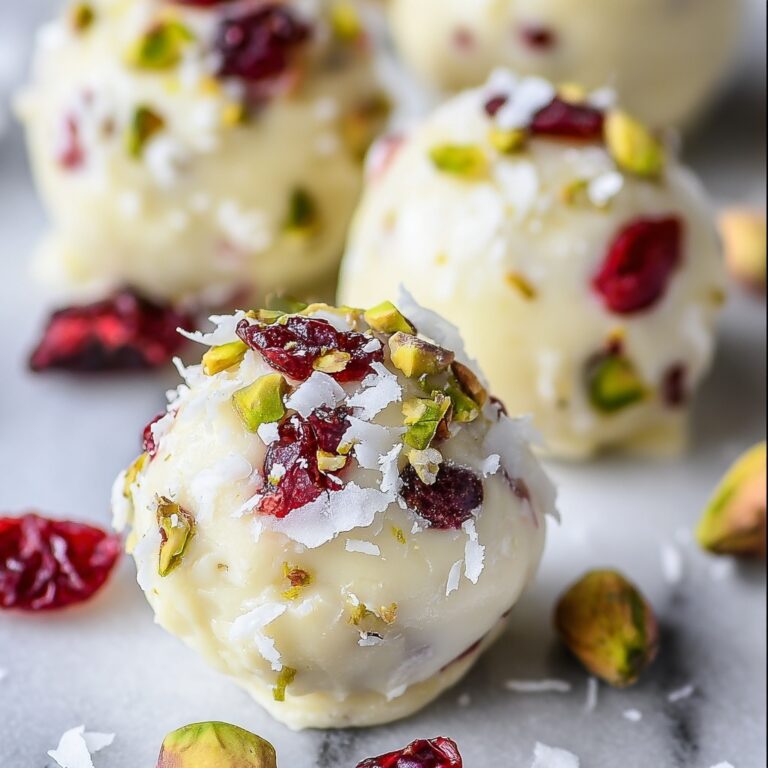 Cranberry Pistachio White Chocolate Truffles Recipe