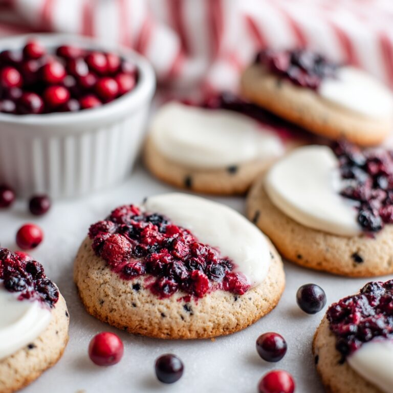 Buttery Cranberry Almond Shortbread Cookies Recipe