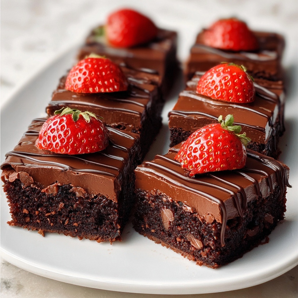 Chocolate-Covered Strawberry Brownies Recipe - Recipe Image