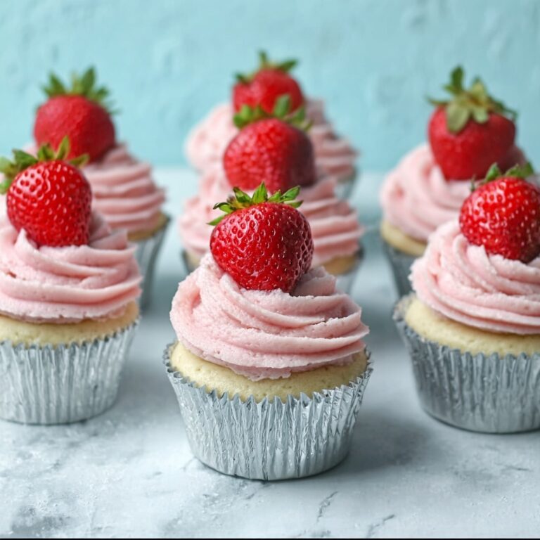 White Chocolate Strawberry Cupcakes Recipe