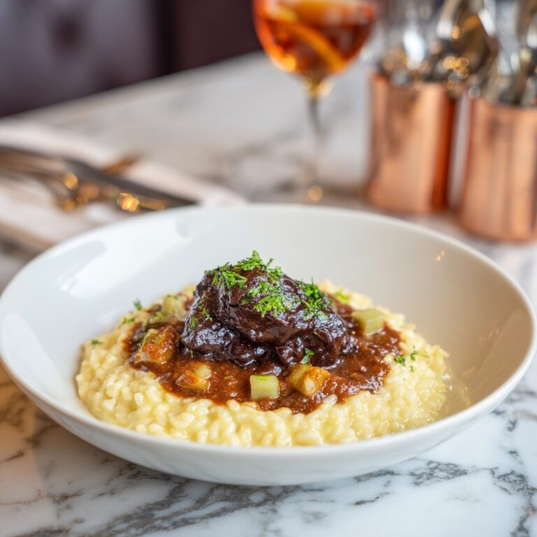 Cola-Braised Short Ribs with Creamy Parmesan Risotto Recipe
