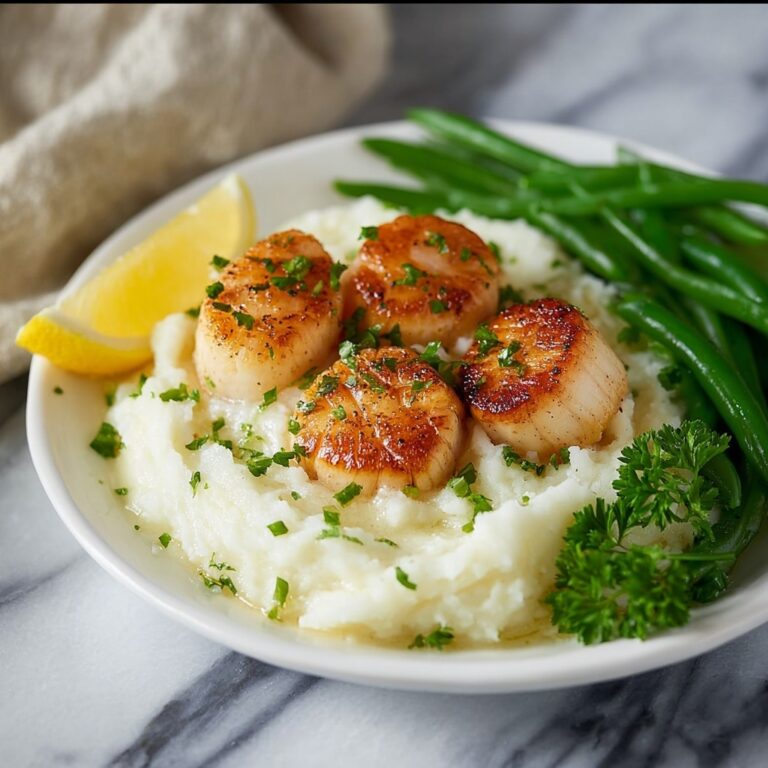 Pan-Seared Scallops with Mashed Potatoes Recipe