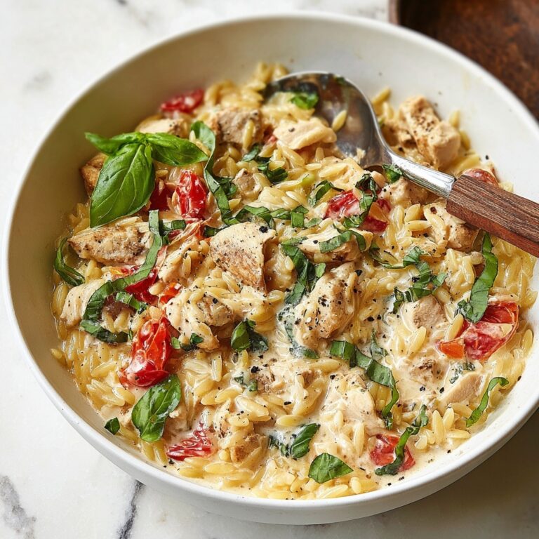 Slow Cooker Creamy Tuscan Chicken Orzo Recipe