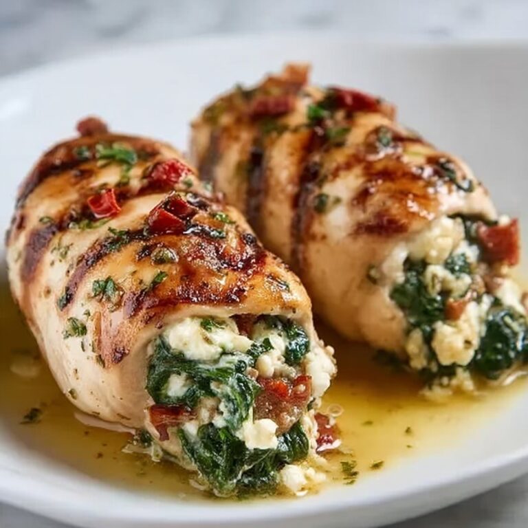 Spinach and Feta Chicken Rolls Recipe