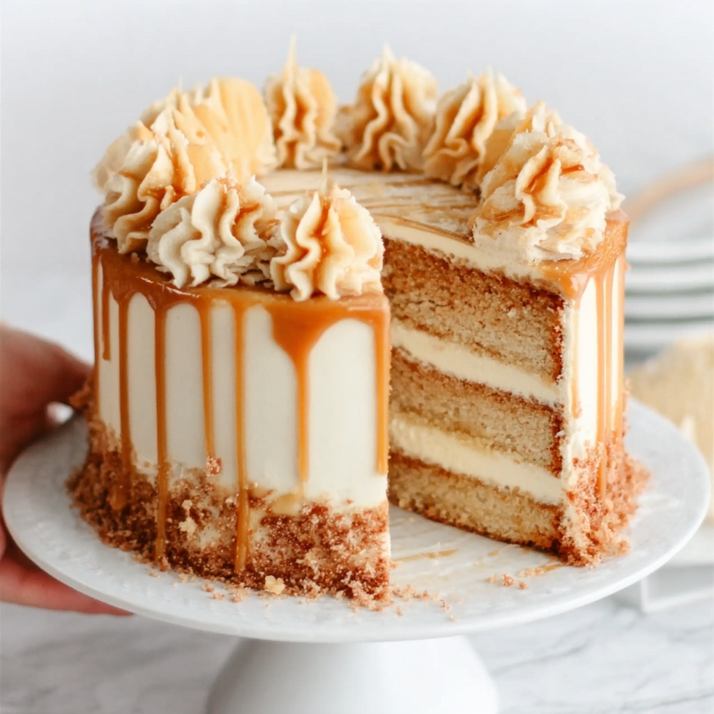 Banana Cake with Salted Caramel Frosting Recipe - Recipe Image