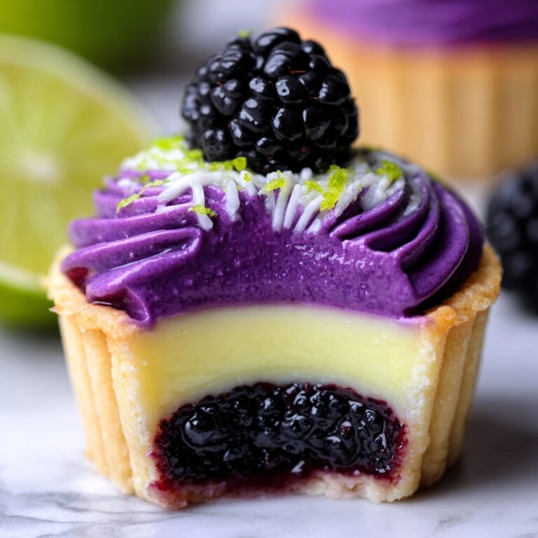 Decadent Blackberry Lime Cheesecake Cupcakes Recipe