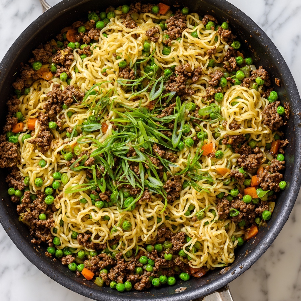 Ground Beef Ramen Skillet Recipe - Recipe Image