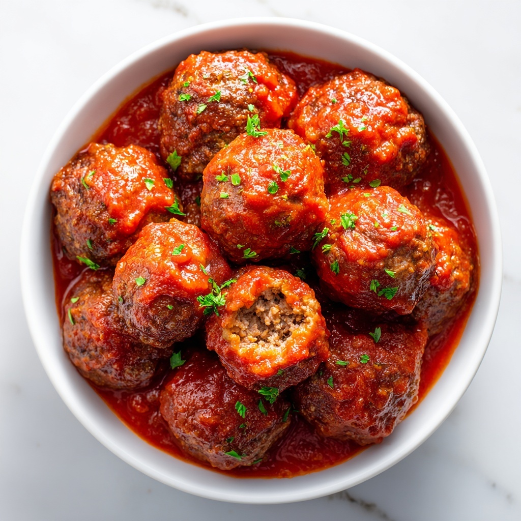 Ground Beef Meatballs in Marinara Sauce Recipe - Recipe Image