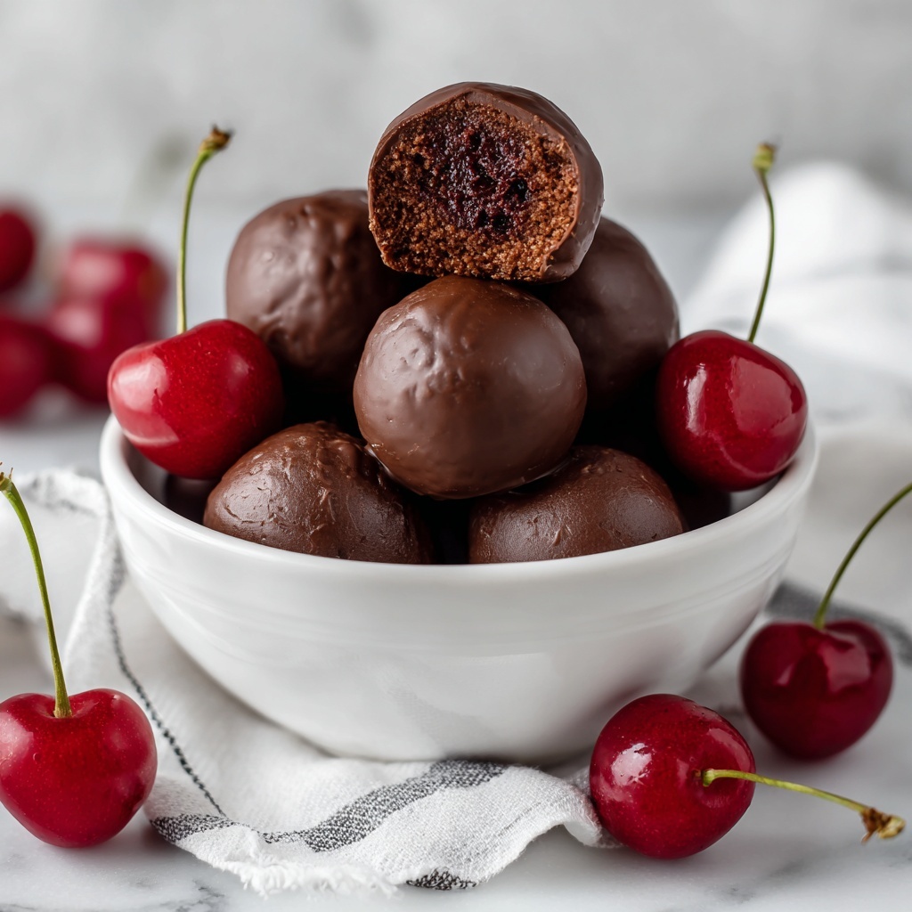 Chocolate Covered Cherry Brownie Bombs Recipe - Recipe Image
