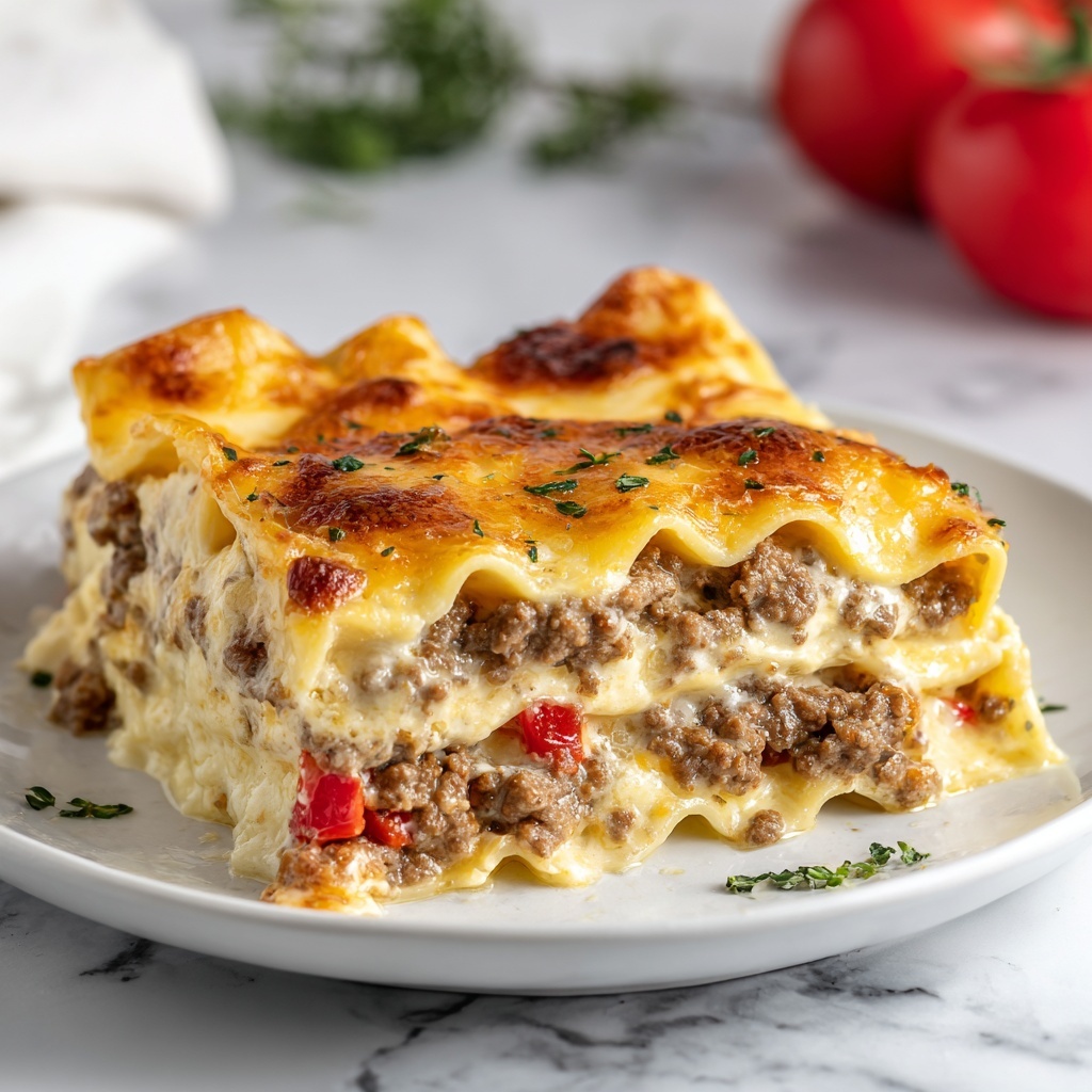 Classic American Cheeseburger Pie Recipe - Recipe Image