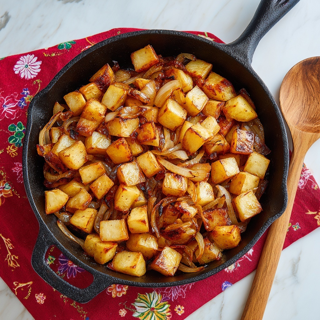 Best Skillet Fried Potatoes and Onions Recipe - Recipe Image