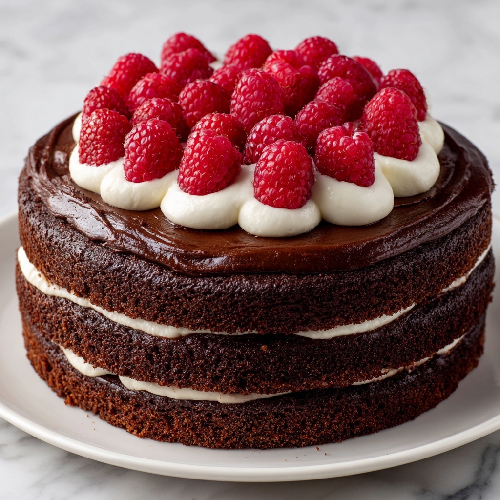 Raspberry Chocolate Ganache Cake Recipe - Recipe Image