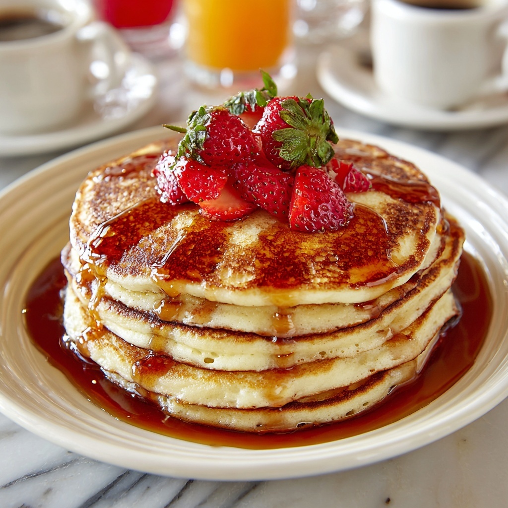 Strawberry Vanilla Pancakes Recipe - Recipe Image