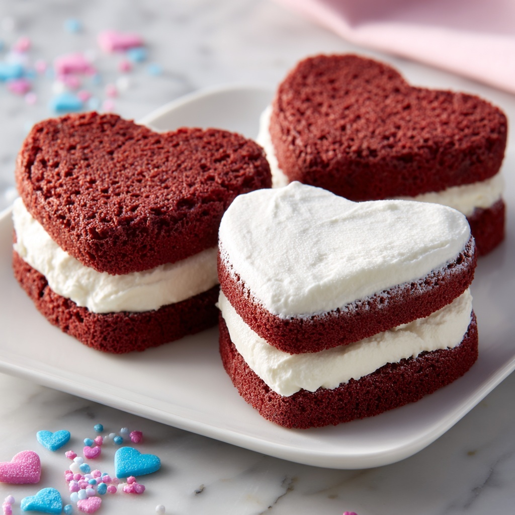 Red Velvet Brownie Hearts Recipe - Recipe Image