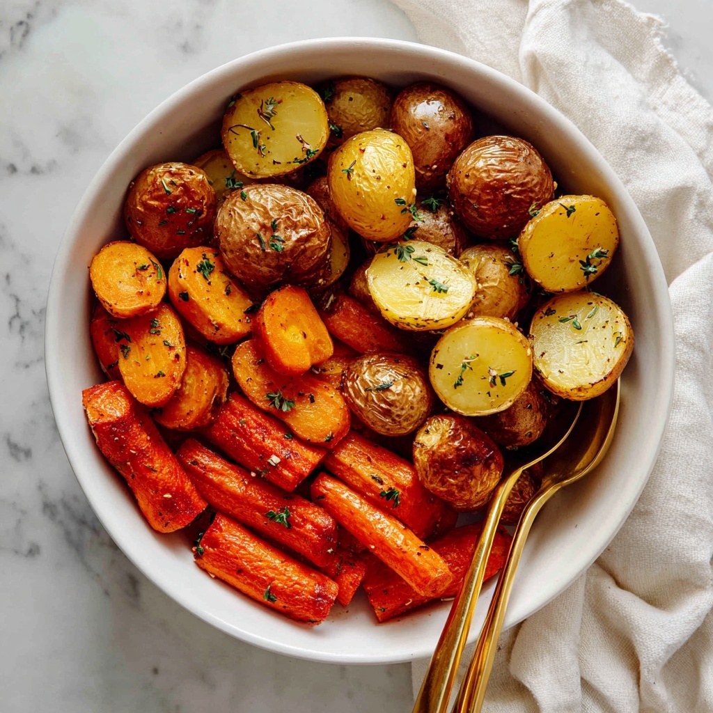 Roasted Potatoes and Carrots Recipe - Recipe Image