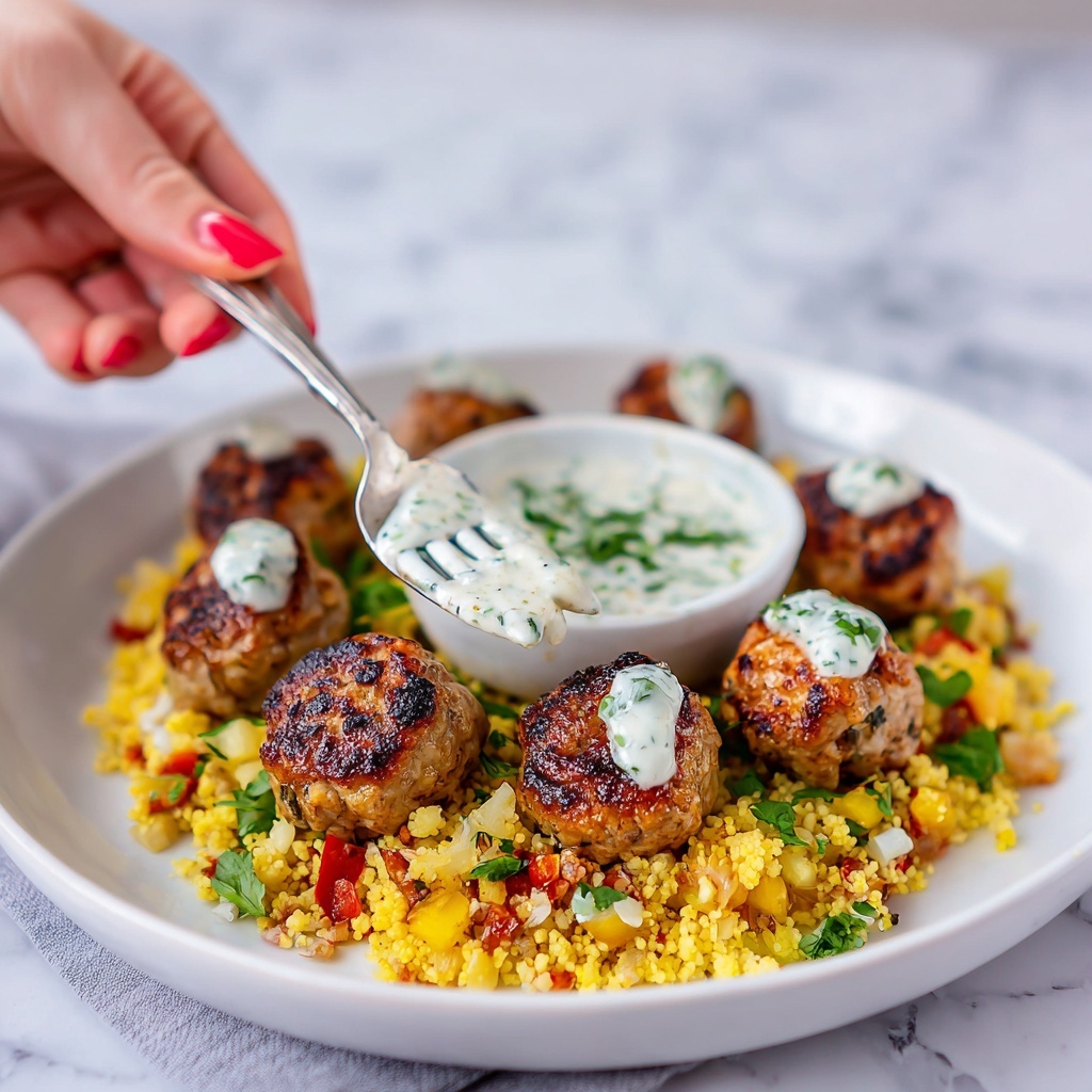 Greek Chicken Meatballs with Homemade Tzatziki Recipe - Recipe Image