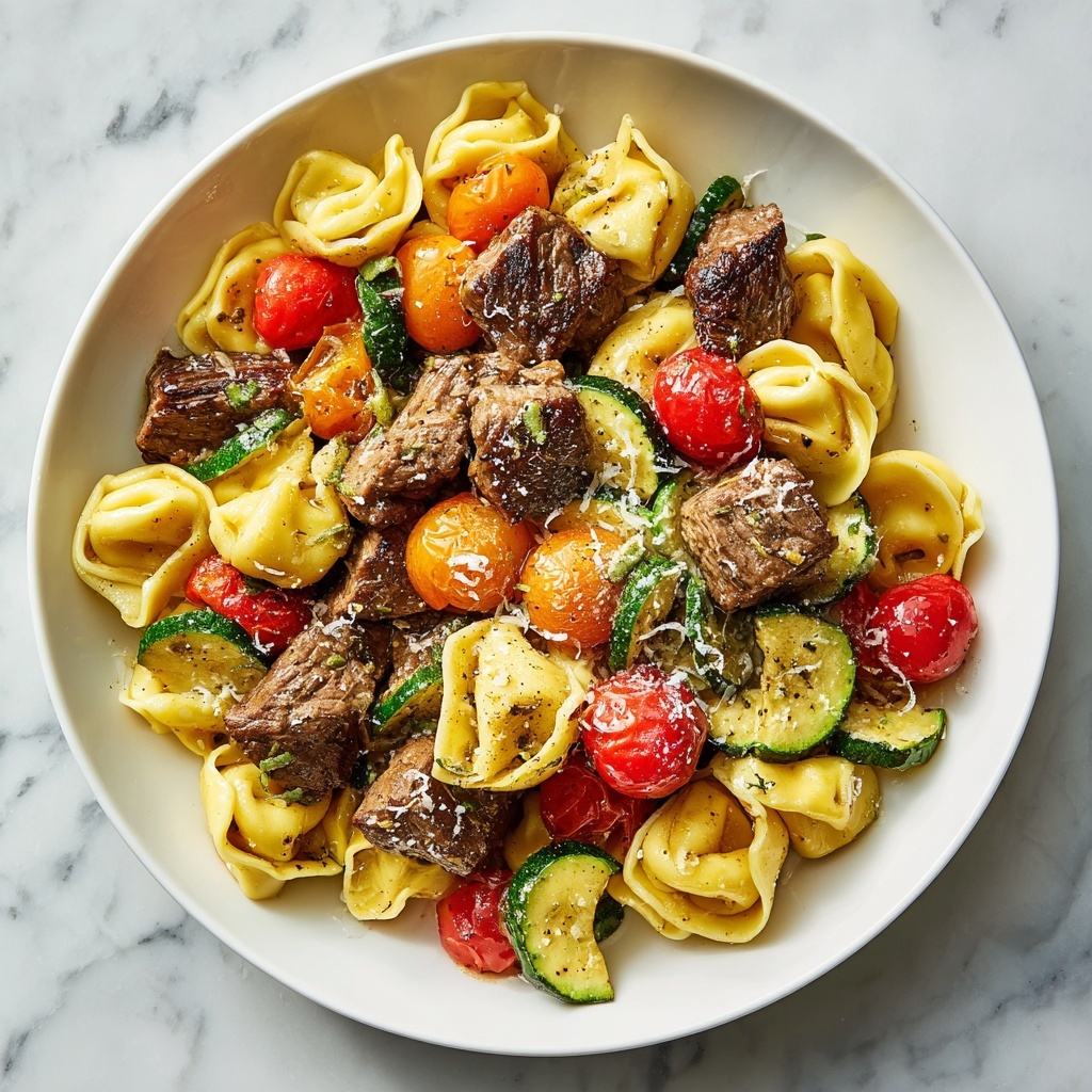 Garlic Parmesan Steak Tortellini Recipe - Recipe Image