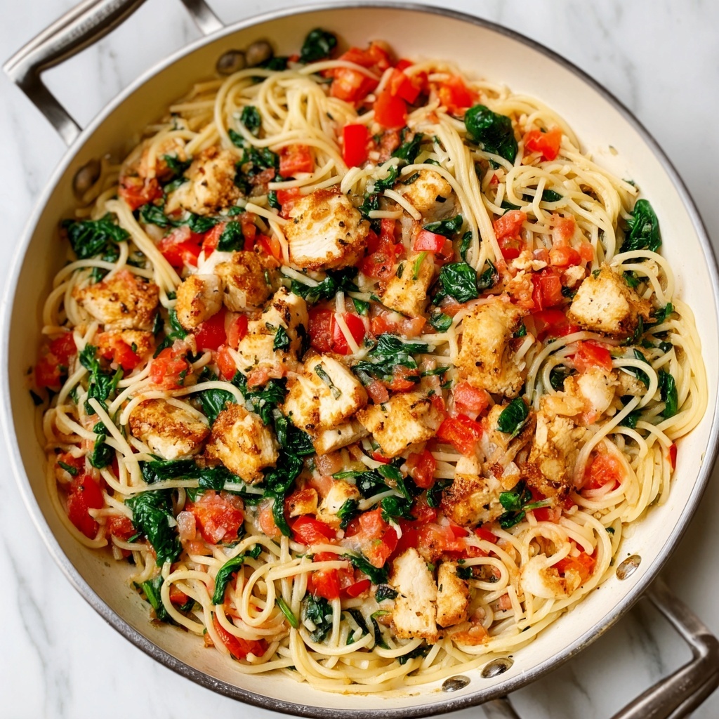 Shrimp Tomato Spinach Pasta in Garlic Butter Sauce Recipe - Recipe Image